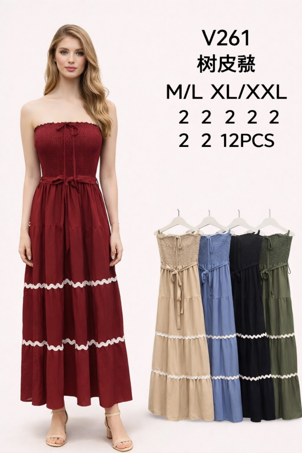 Sukienki damskie Roz M-2XL, Mix Kolor .Paczka 12 szt 1